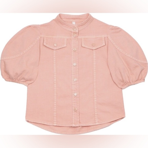 Zimmermann Ginger Utility Denim Top in Pink size 4 - Picture 1 of 10